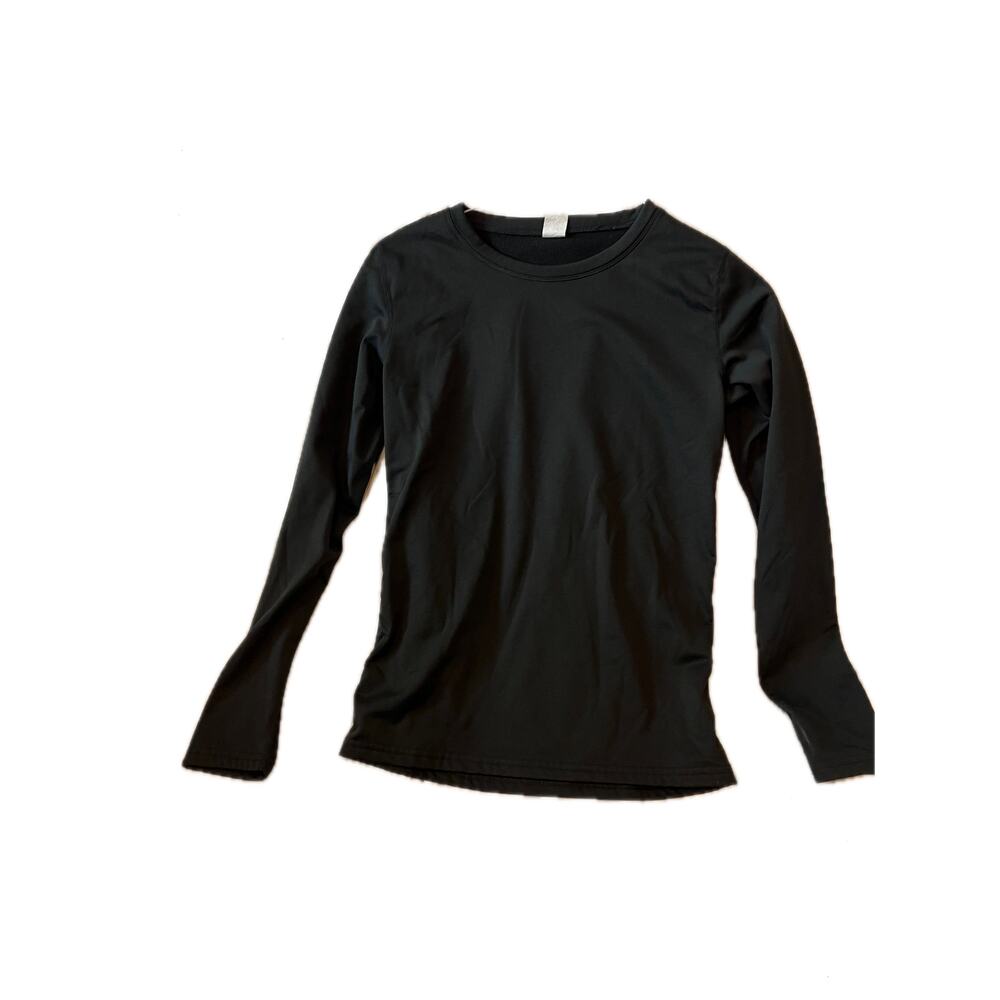 Black Thermal Long Sleeve Shirt Mens S
